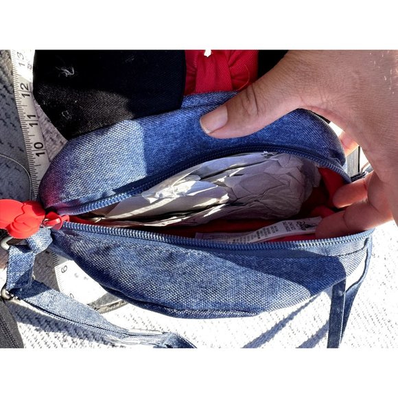 Disney Purse Minnie Mouse Pride Denim Bag 3D Ears Rainbow Crossbody Costume Cop - Picture 6 of 8